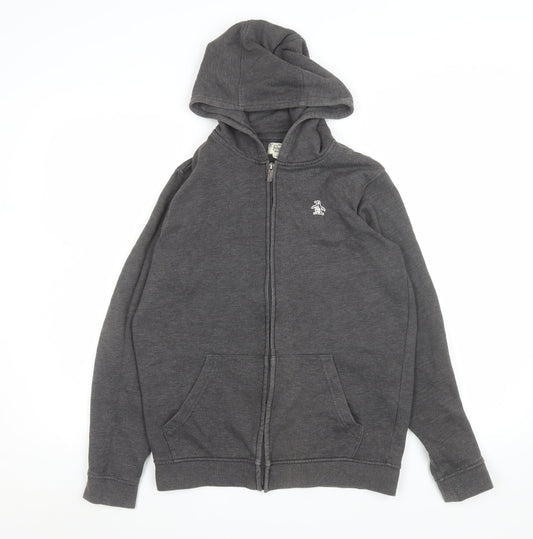 Penguin by Munsingwear Boys Grey Hooded Full Zip Jacket 14-15 Years
