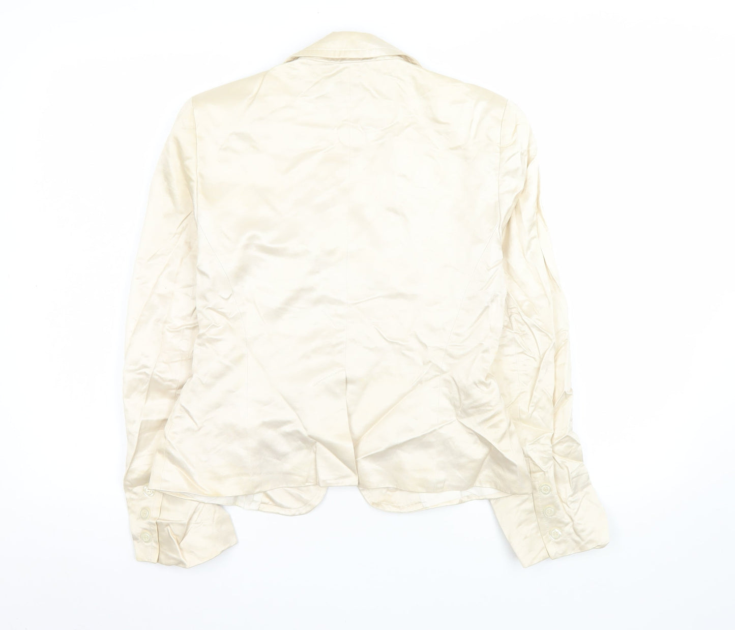 Oasis Women Ivory Tailored Single-Breasted Blazer Size 14