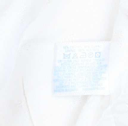Oasis Women Ivory Tailored Single-Breasted Blazer Size 14