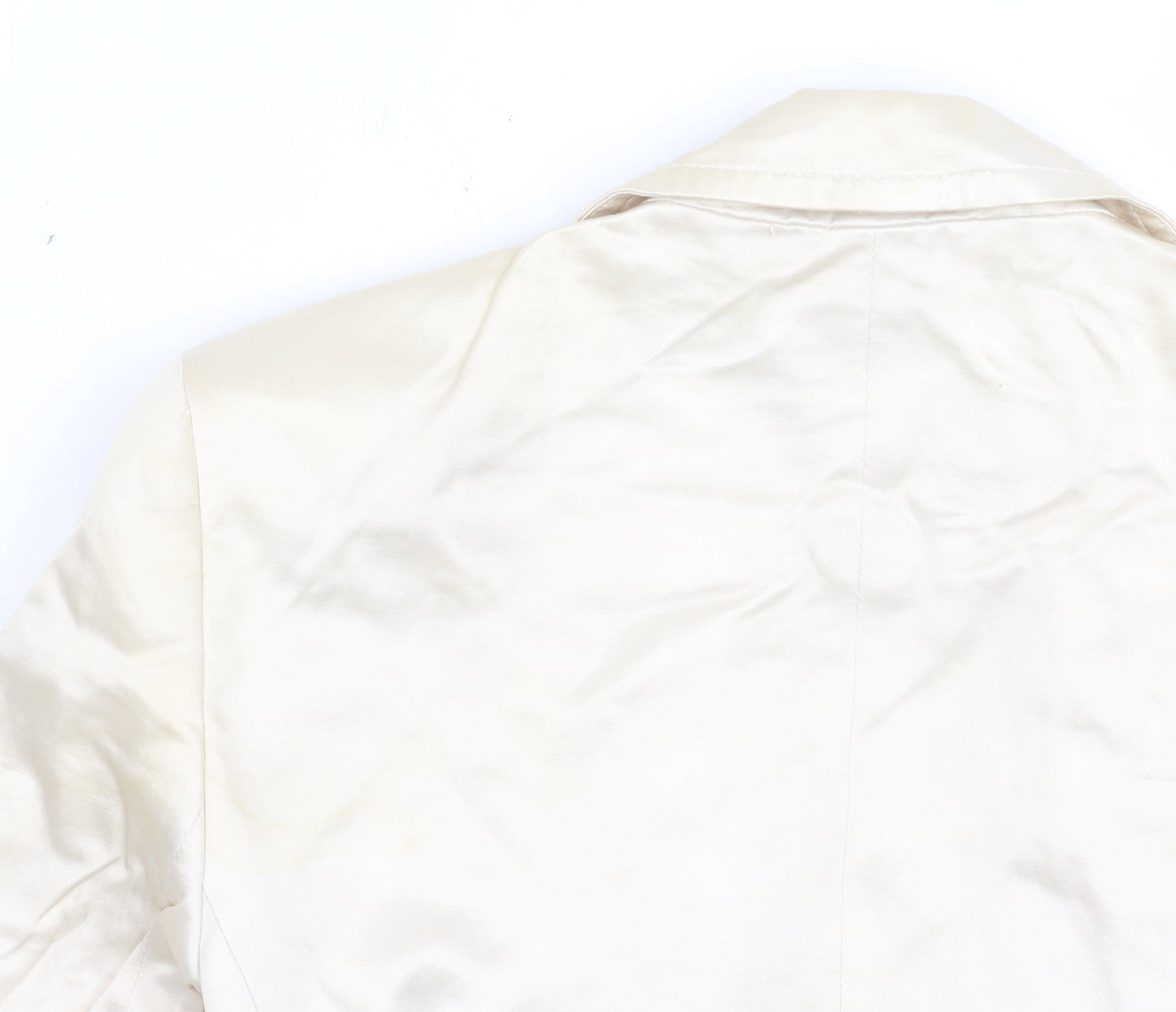 Oasis Women Ivory Tailored Single-Breasted Blazer Size 14