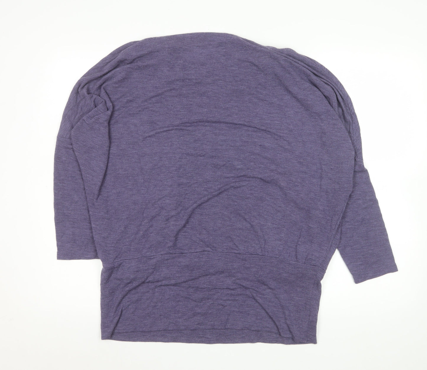 Gallery Women's Purple Cowl Neck Tunic Blouse XL Relaxed Fit 3/4 Sleeve