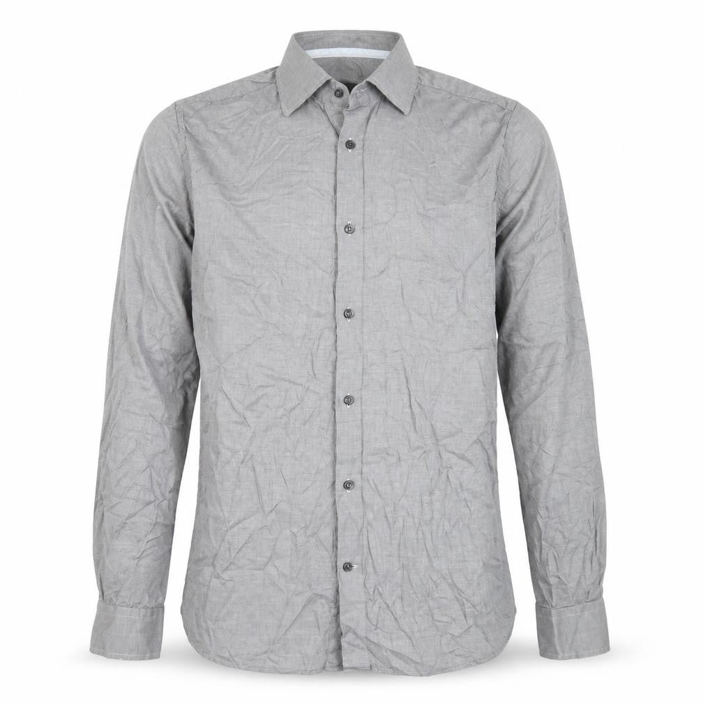 Next Men's Grey 16.5in 42cm 100% Cotton Long Sleeve Formal Shirt