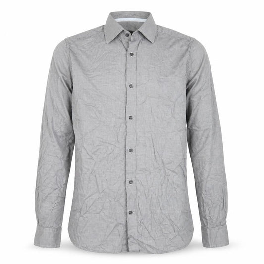 Next Men's Grey 16.5in 42cm 100% Cotton Long Sleeve Formal Shirt