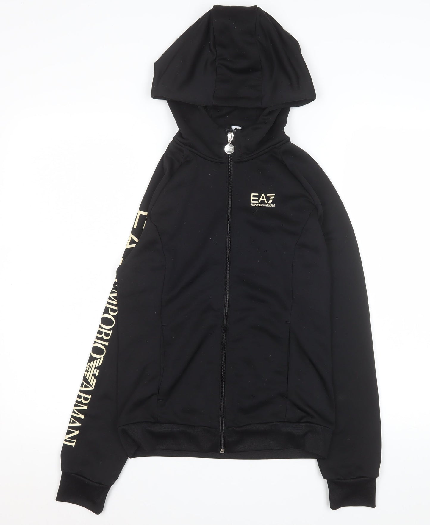 Emporio Armani Boys Black Logo Hooded Track Jacket 10 Years
