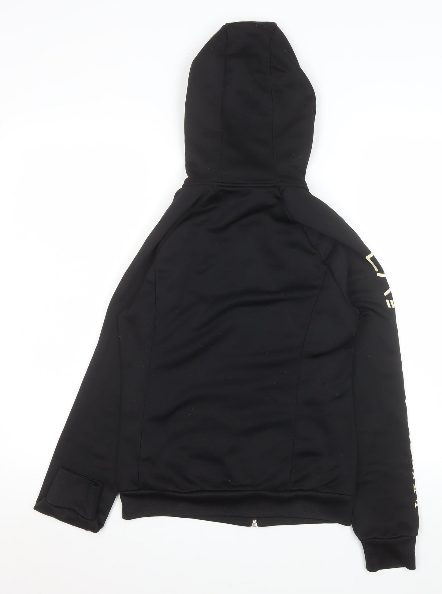 Emporio Armani Boys Black Logo Hooded Track Jacket 10 Years