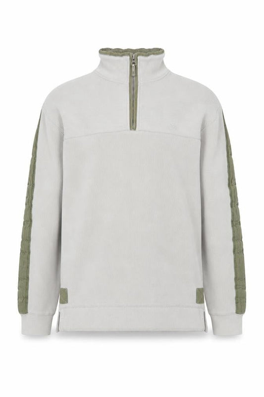 FatFace Men’s Beige Quarter Zip Pullover Sweatshirt Size S Outdoor Style