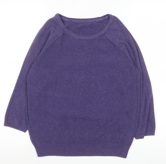 Marks and Spencer Women’s Purple Cotton Knit Blouse UK 8