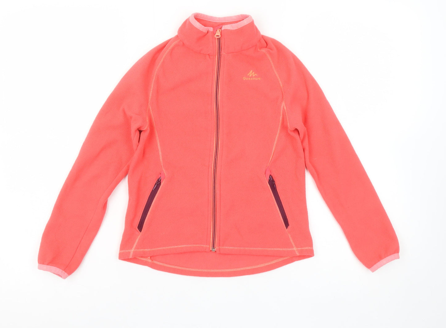 Quechua Girls Pink Fleece Full Zip Jacket 8 Years Lightweight Outdoor