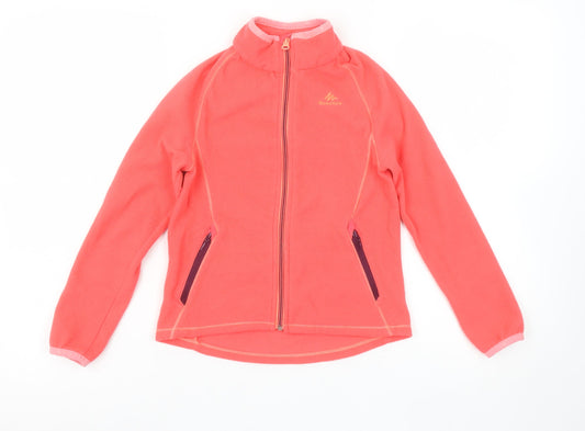 Quechua Girls Pink Fleece Full Zip Jacket 8 Years Lightweight Outdoor
