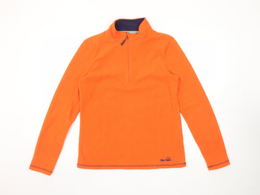 Peter Storm Women's Orange 1/2 Zip Fleece Sweatshirt Size 12