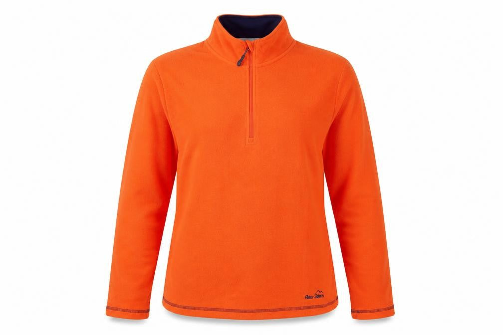Peter Storm Women's Orange 1/2 Zip Fleece Sweatshirt Size 12