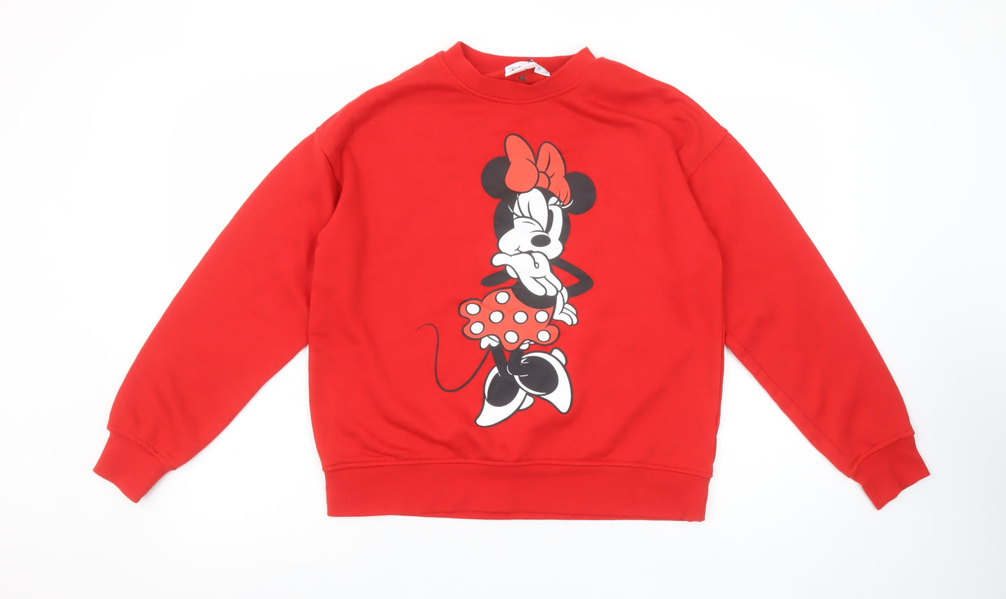Disney Women’s Red Minnie Mouse Pullover Sweatshirt XS