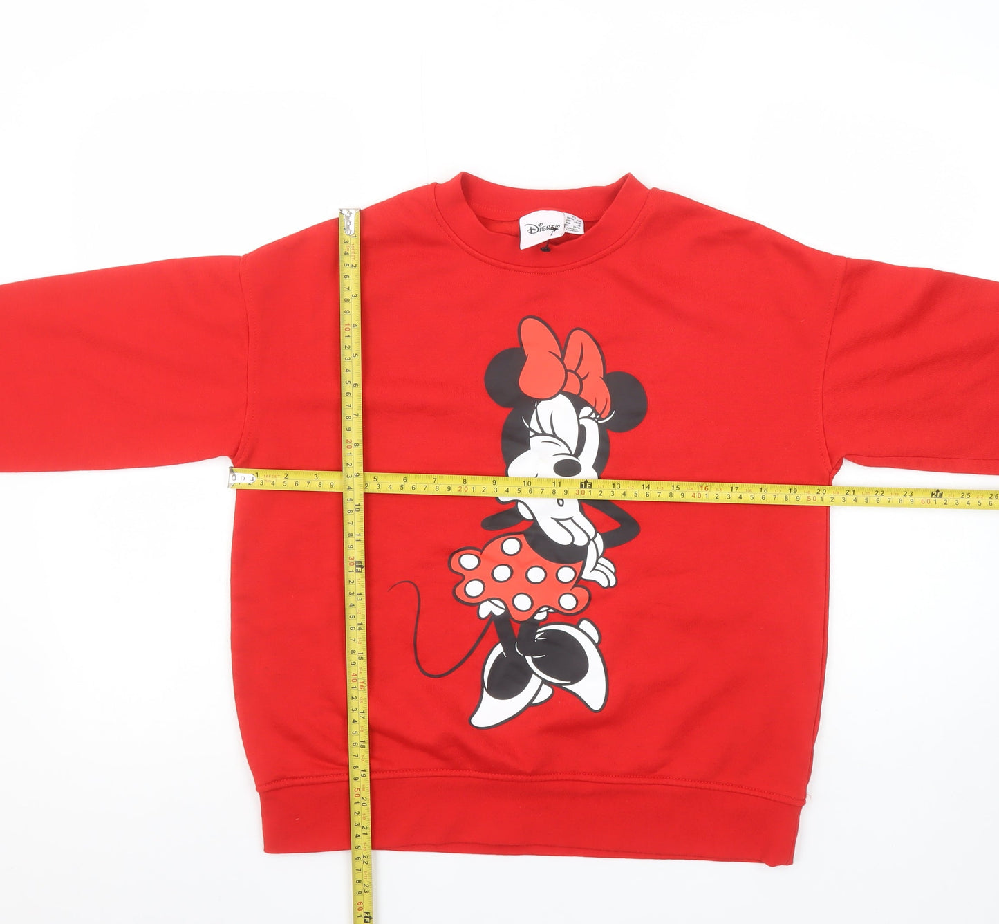 Disney Women’s Red Minnie Mouse Pullover Sweatshirt XS
