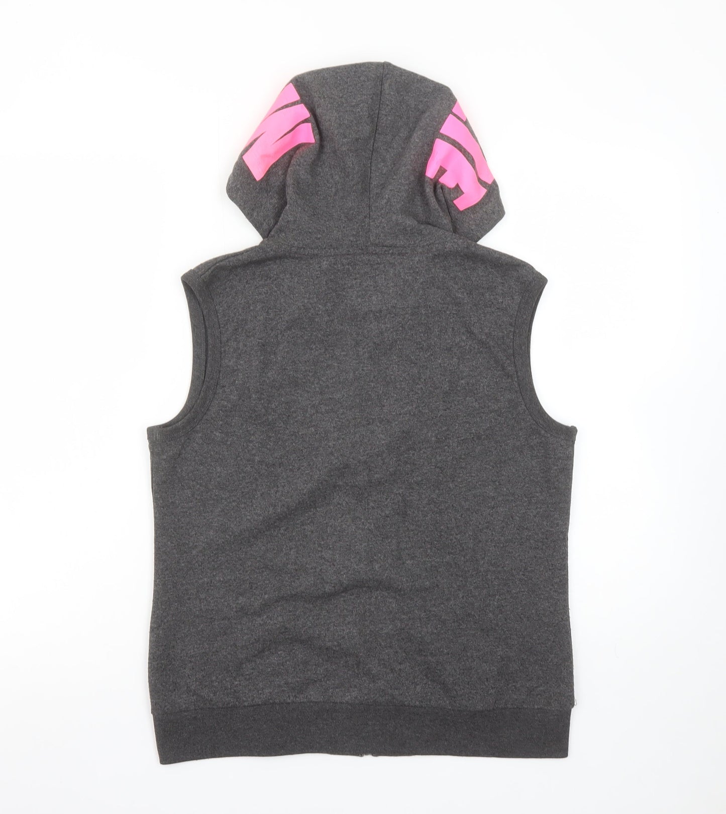 McKenzie Women’s Grey & Pink Full Zip Sleeveless Hoodie Size 12