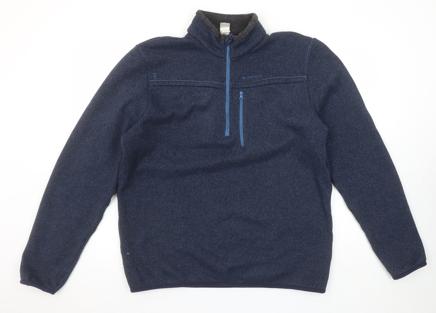 Decathlon Men’s Blue XL Fleece 1/4 Zip Pullover Sweatshirt