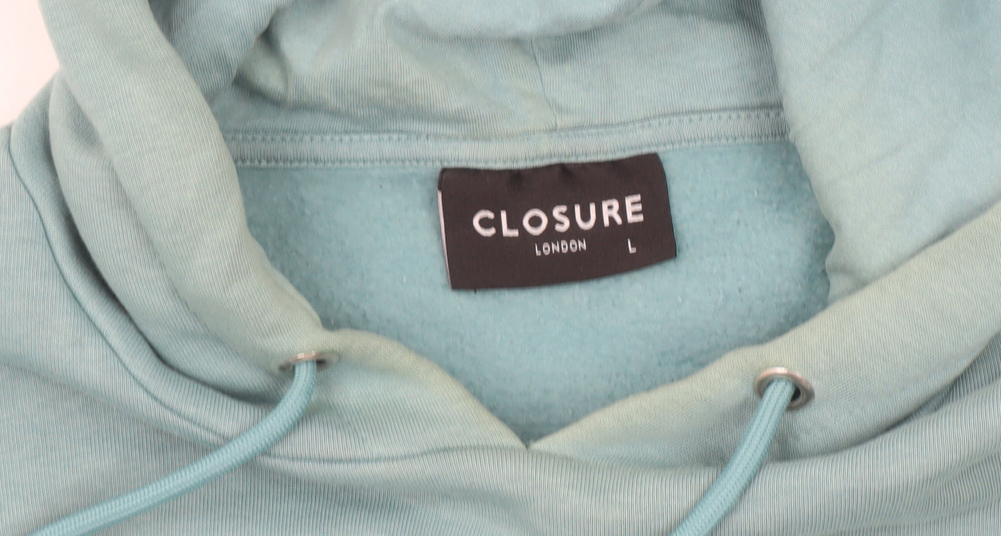 Closure London Men's Green Pullover Hoodie Size L Graphic Logo