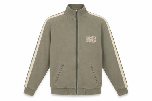 Front view of Easy Men’s Brown Full Zip Sweatshirt, size S, Regular Fit
