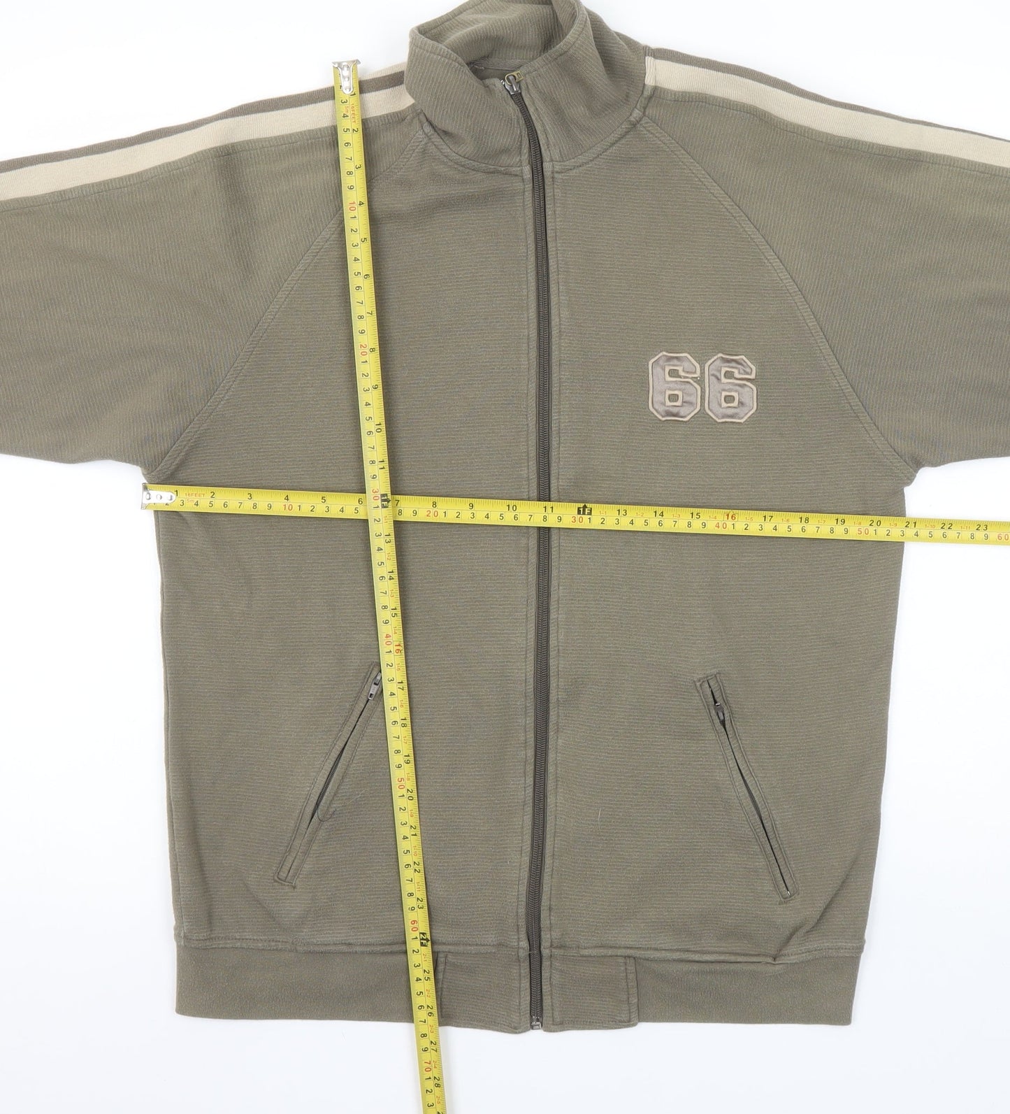EASY Men’s Brown Full Zip Sweatshirt Size S Regular Fit