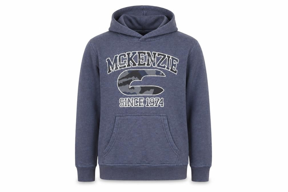 McKenzie Boys Blue Pullover Hoodie 12-13 Years Graphic Print Casual Wear