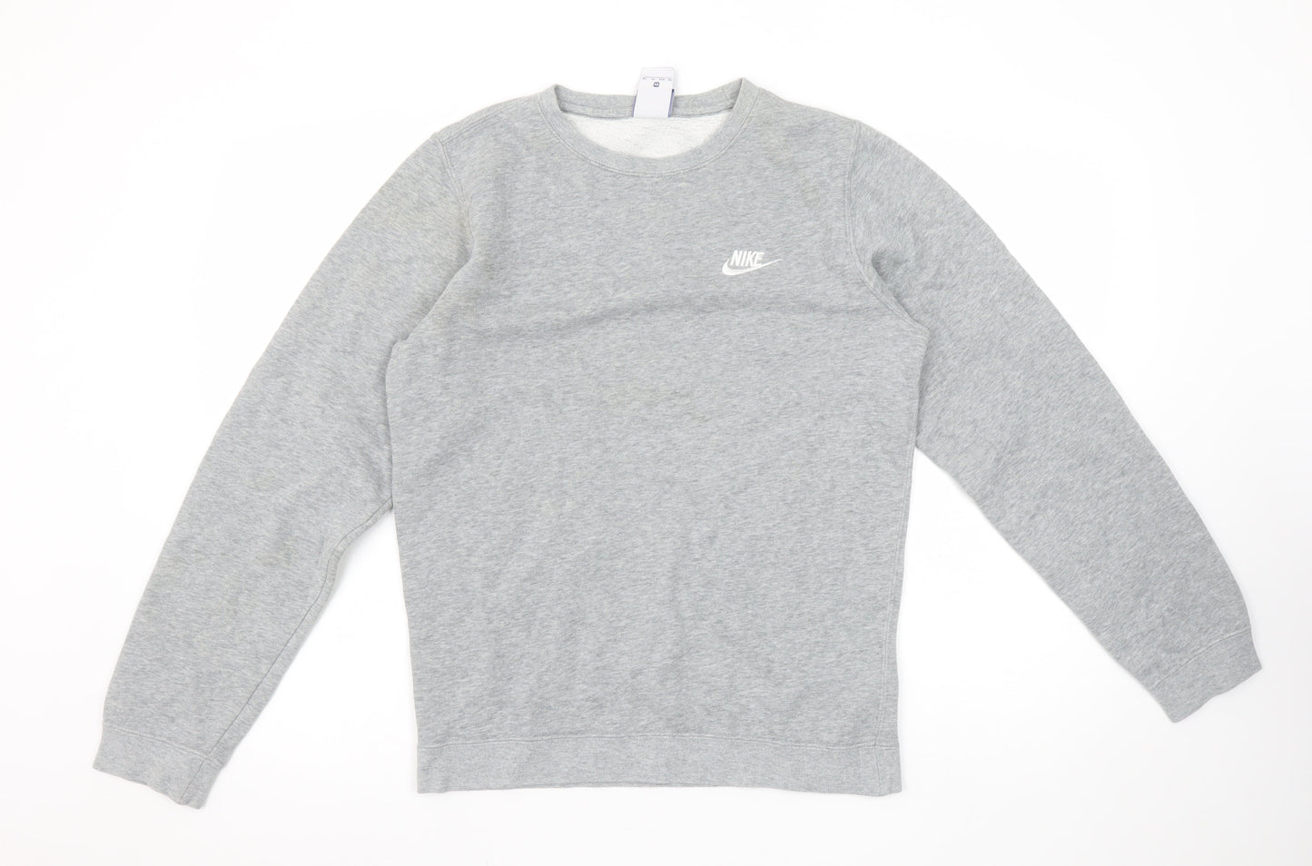 Nike Women Grey XS Pullover Sweatshirt Cotton Blend Crew Neck