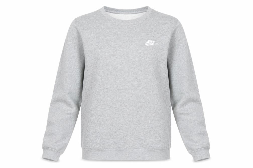 Nike Women Grey XS Pullover Sweatshirt Cotton Blend Crew Neck