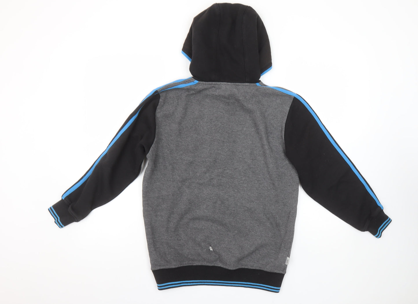 Lonsdale Boys Grey & Black Pullover Hoodie 11-12 Years Logo Print Hooded Sweatshirt