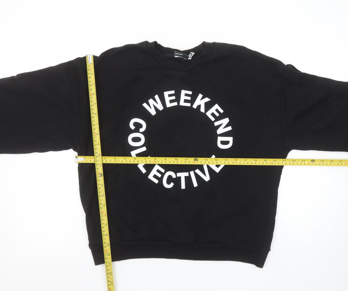 ASOS DESIGN Womens Black Weekend Collective Sweatshirt UK 8