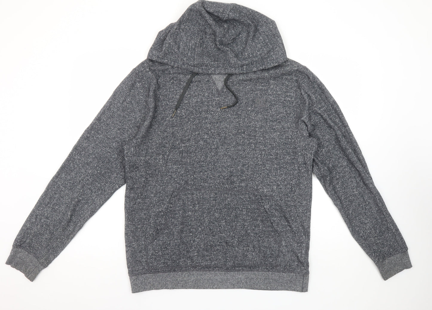 DC Men’s Grey Pullover Hoodie Medium Knit Cotton Blend