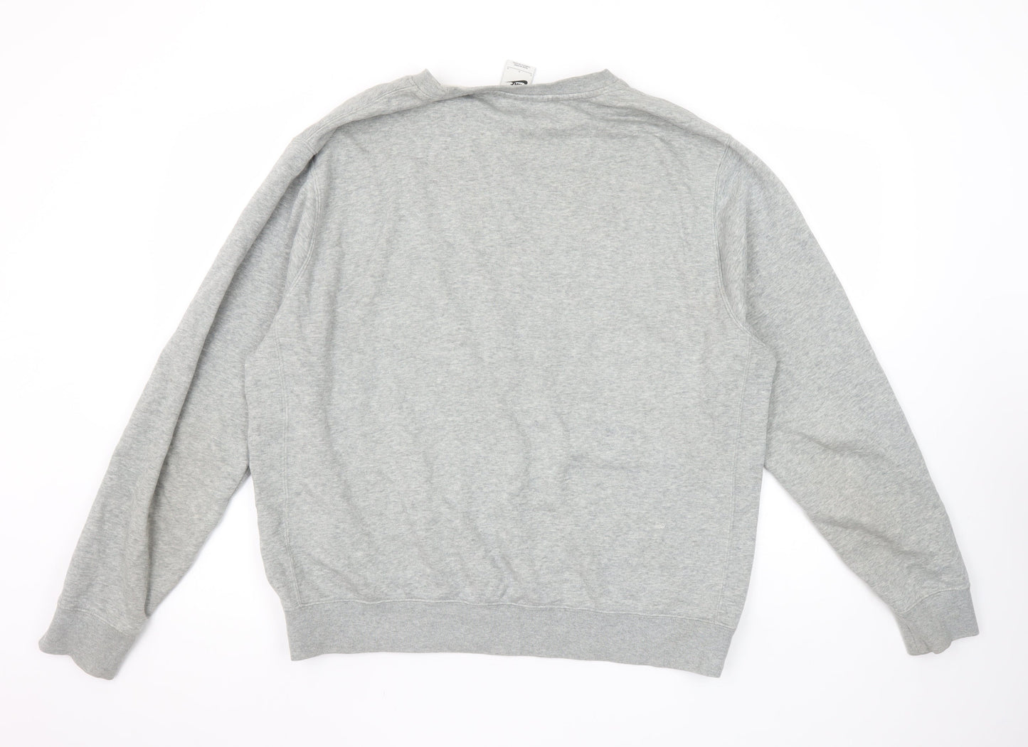 Nike Men's Grey Pullover Sweatshirt L Crew Neck Classic Fit