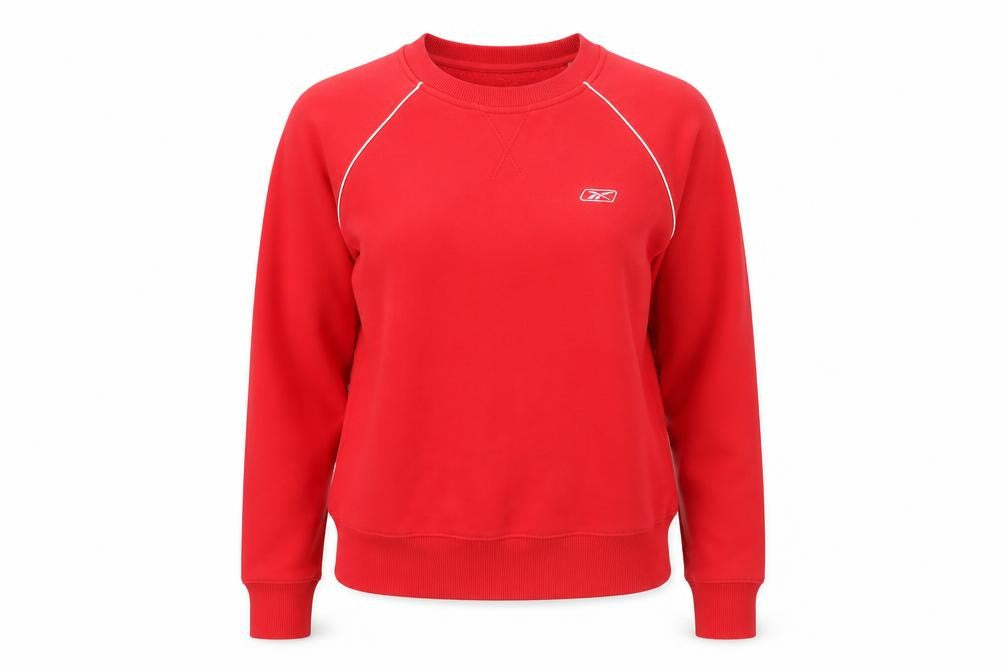 Reebok Women's Red Crew Neck Sweatshirt Size S Classic Fit