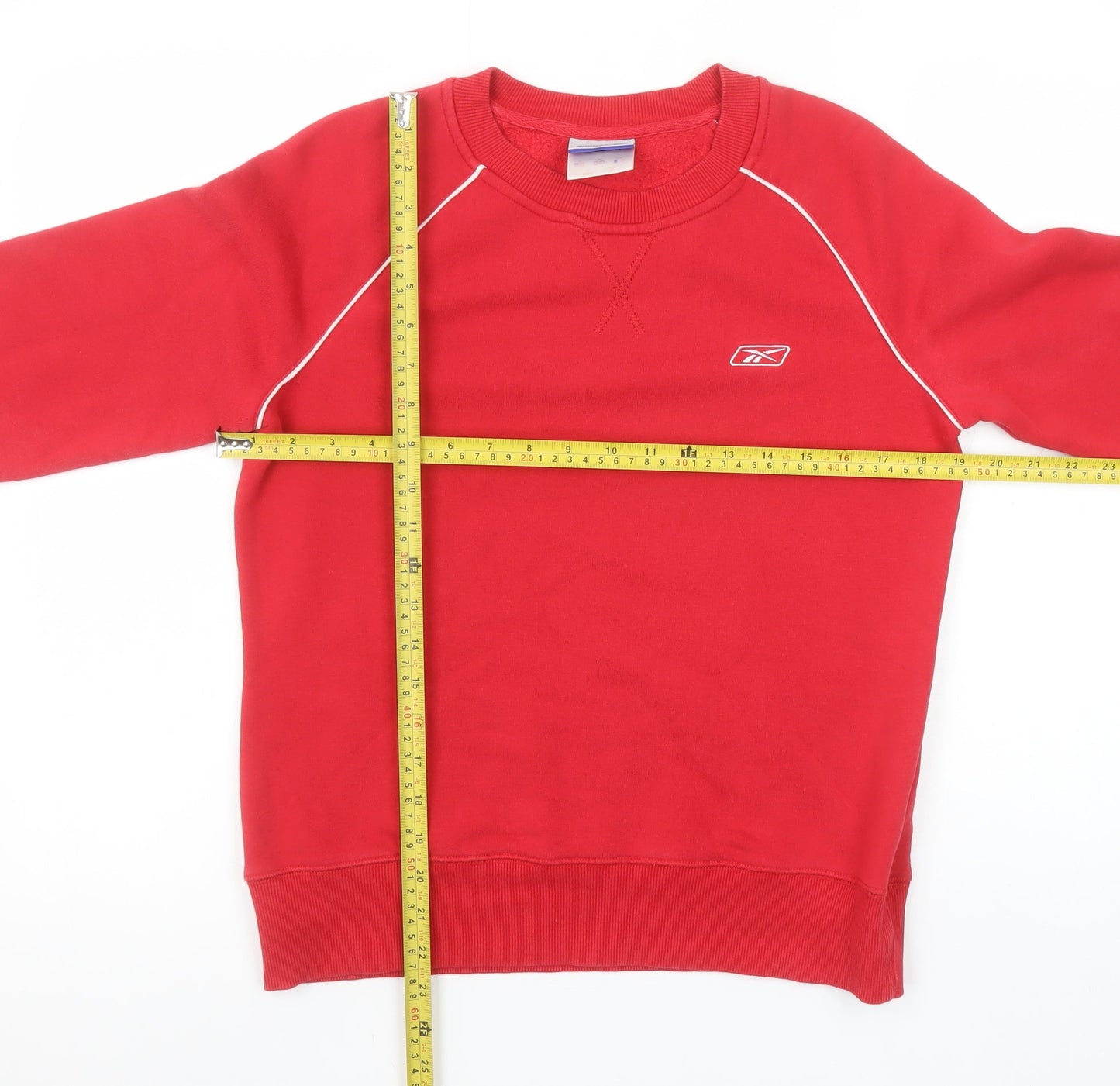 Reebok Women's Red Crew Neck Sweatshirt Size S Classic Fit