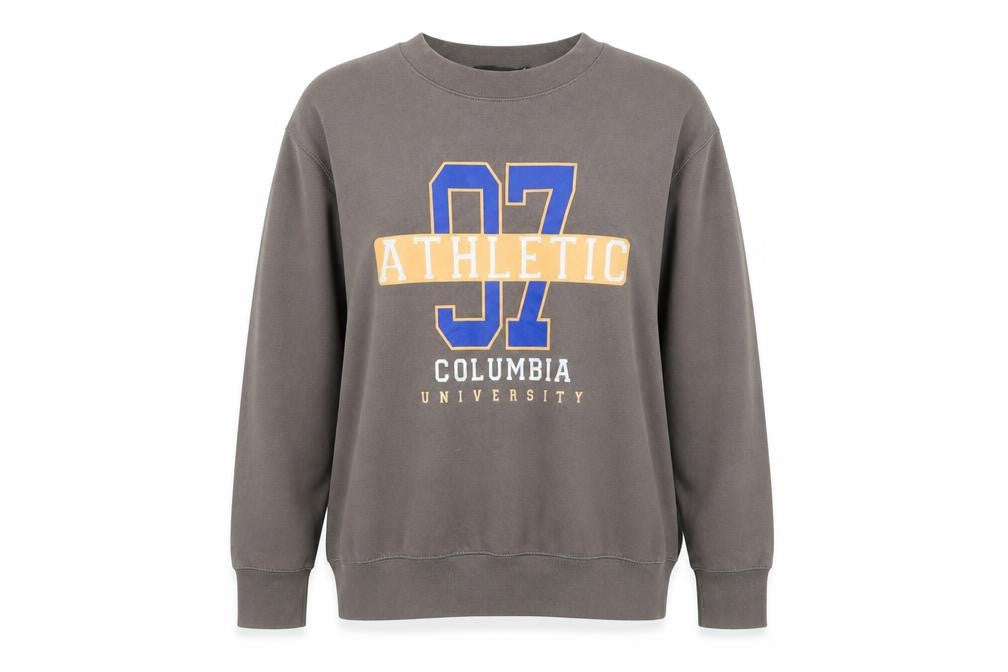 PRETTYLITTLETHING Women’s Grey Athletic 97 Columbia Sweatshirt Small