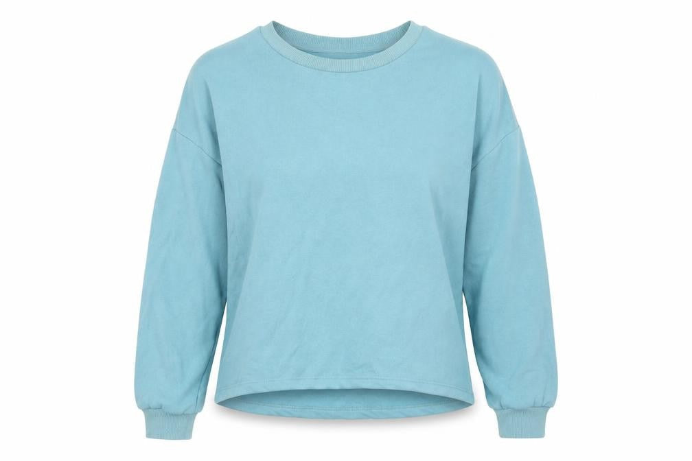 River Island Women Blue Crew Neck Pullover Sweatshirt M