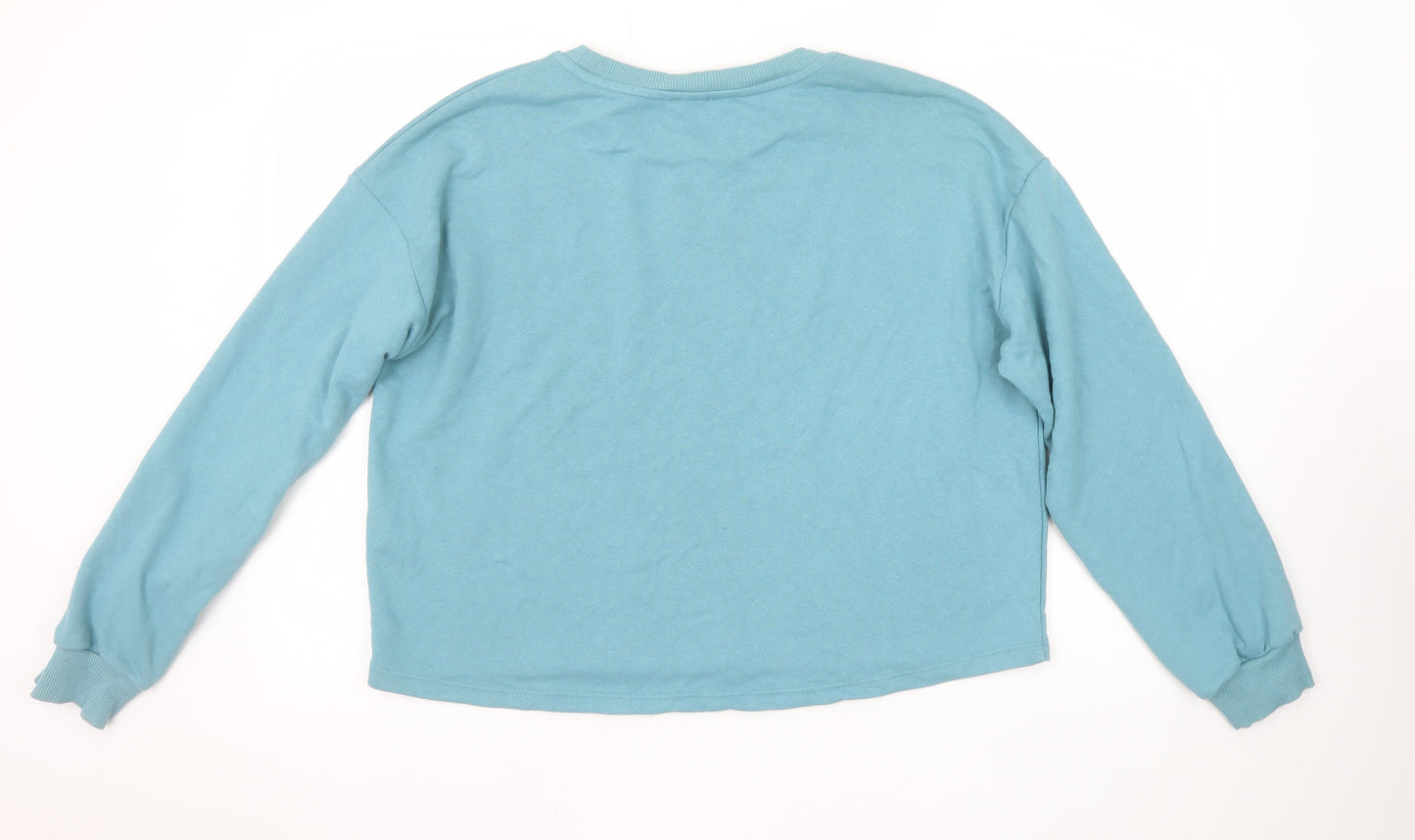 River Island Women Blue Crew Neck Pullover Sweatshirt M