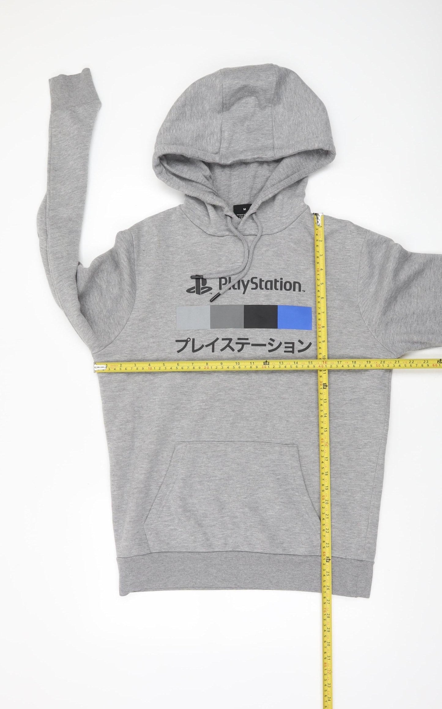 Difuzed Men’s Grey PlayStation Pullover Hoodie Medium Regular Fit