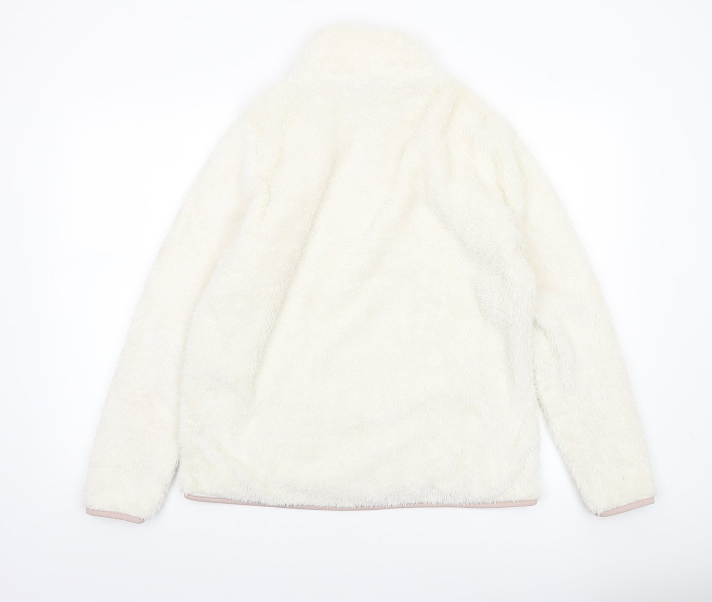Dunnes Women’s Ivory 1/4 Zip Fleece Pullover Sweatshirt M