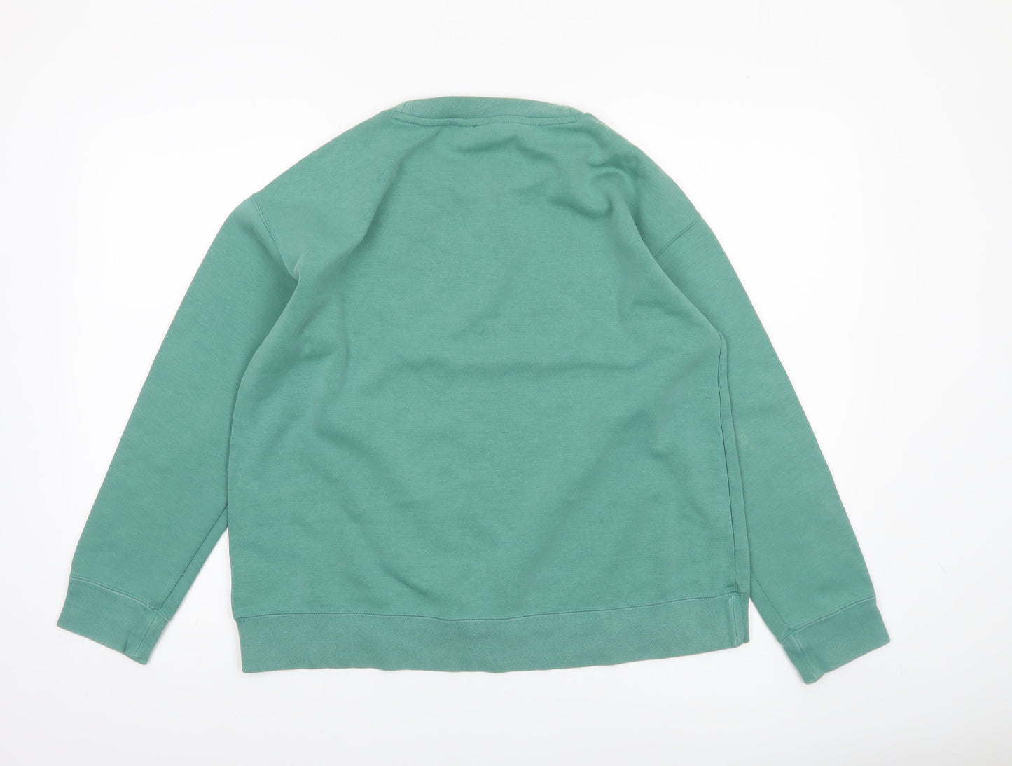 Adidas Womens Green Crew Neck Long Sleeve Pullover Sweatshirt UK 8