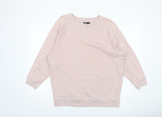 BDG Women Beige Cotton Pullover Sweatshirt Size L