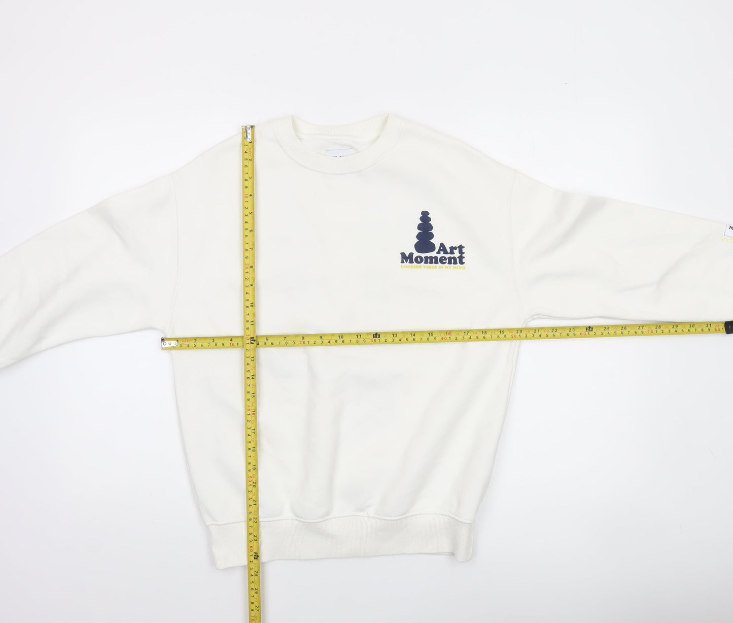 ZARA Boys White Art Moment Graphic Pullover Sweatshirt 13-14 Years