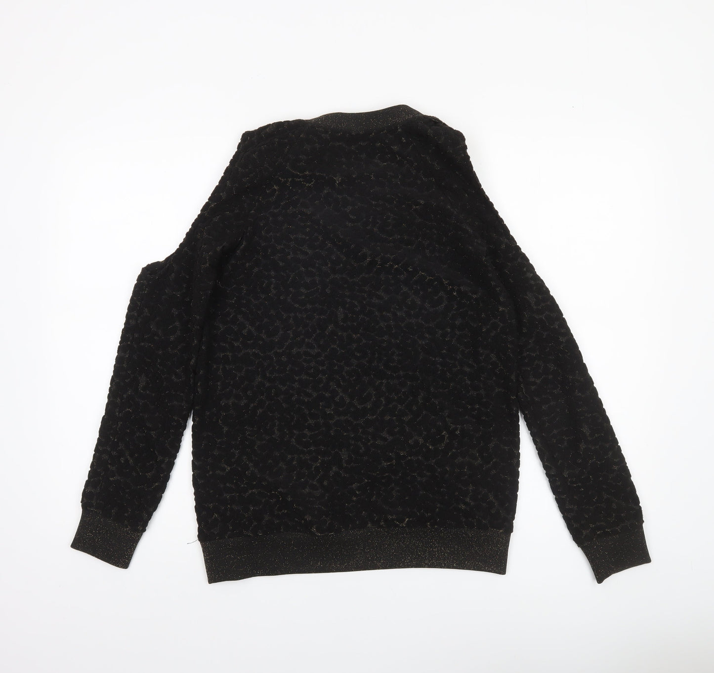 Next Womens Black Cold Shoulder Pullover Sweatshirt Size 8