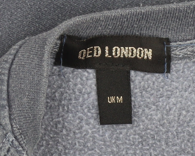 QED London Men's Blue NYC Brooklyn Sweatshirt M Crew Neck