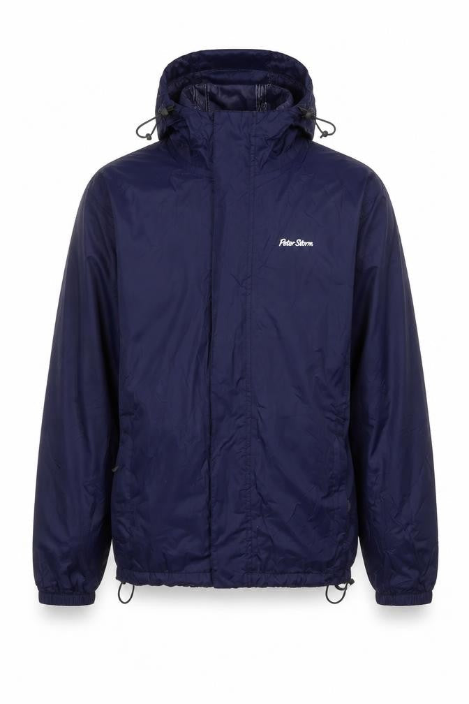 Peter Storm Men's Blue Waterproof Hooded Rain Jacket Size S