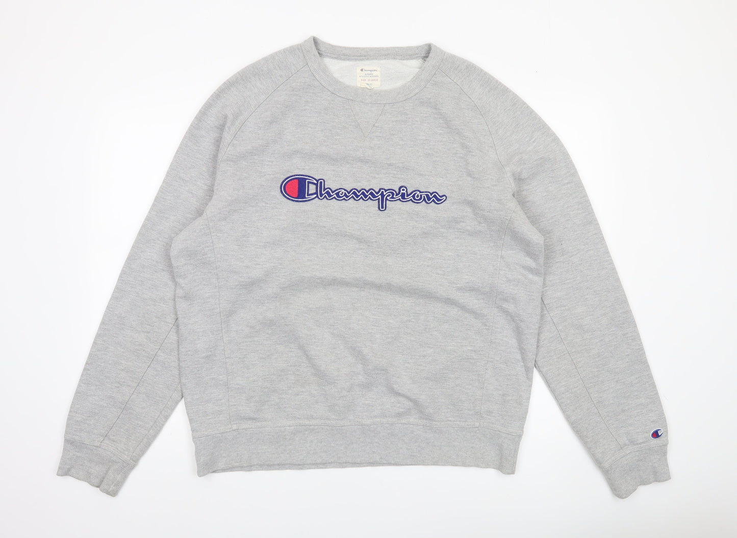 Champion Men's Grey XL Pullover Sweatshirt Classic Logo Crewneck