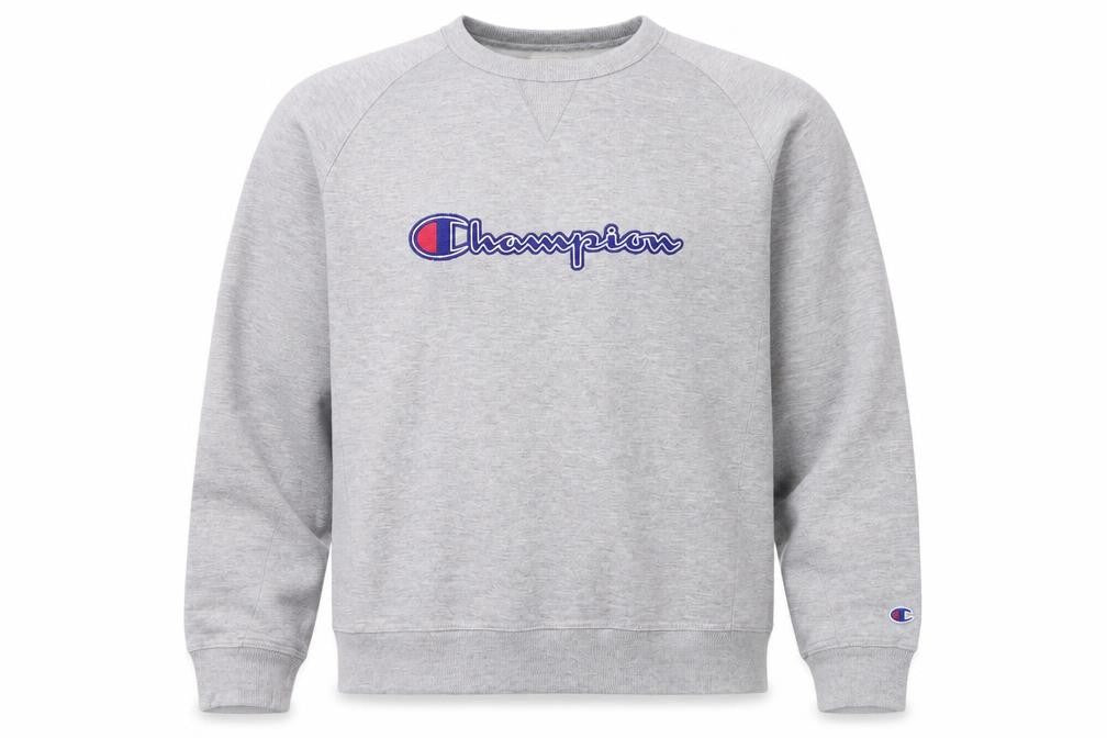 Champion Men's Grey XL Pullover Sweatshirt Classic Logo Crewneck