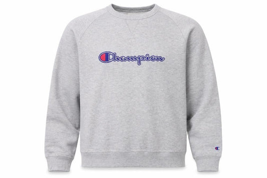 Champion Men's Grey XL Pullover Sweatshirt Classic Logo Crewneck