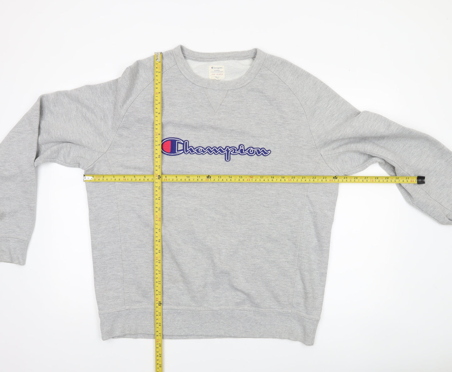 Champion Men's Grey XL Pullover Sweatshirt Classic Logo Crewneck