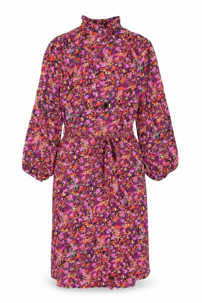 Frnch Paris Women’s Multicoloured Midi Shirt Dress M Viscose Floral