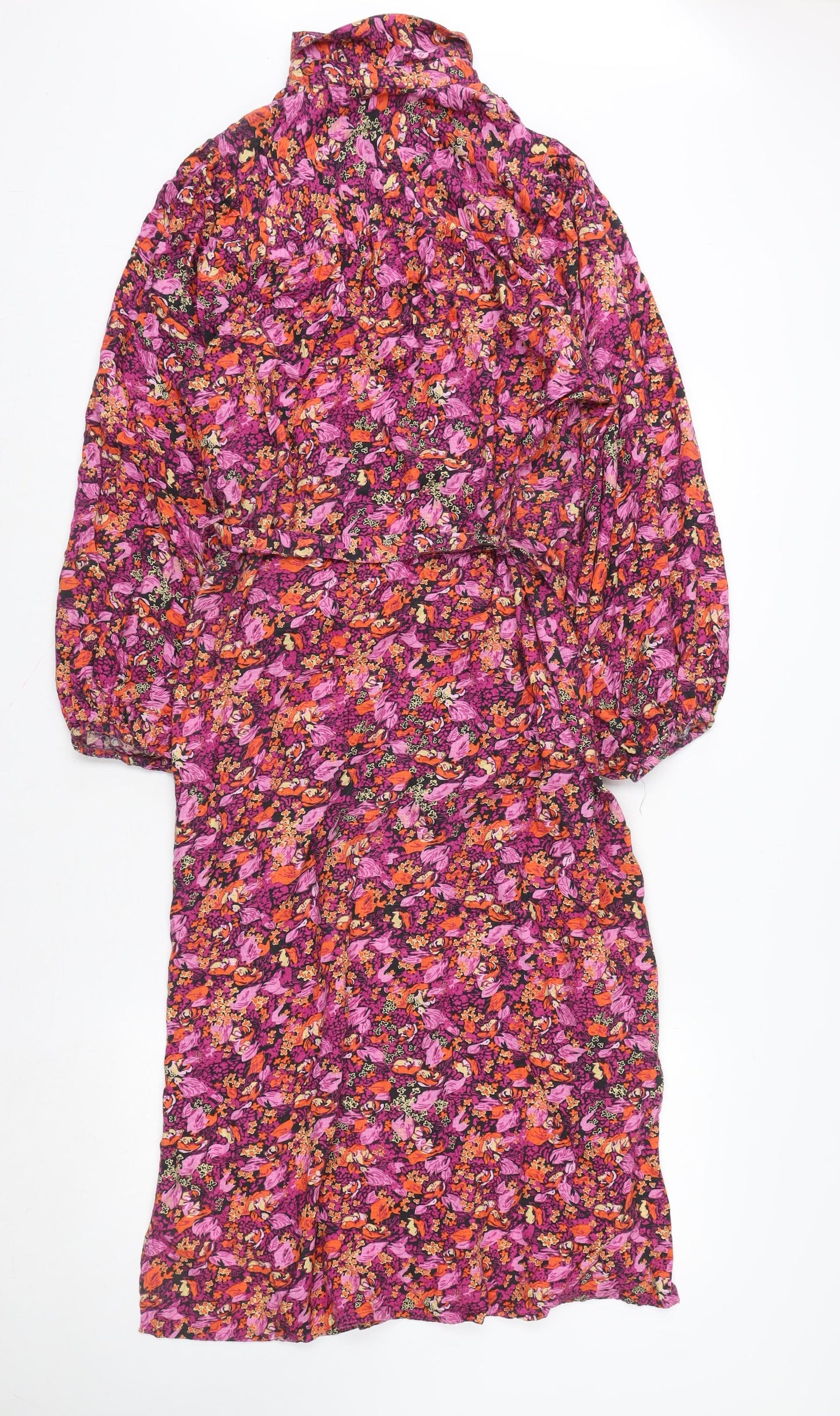 Frnch Paris Women’s Multicoloured Midi Shirt Dress M Viscose Floral