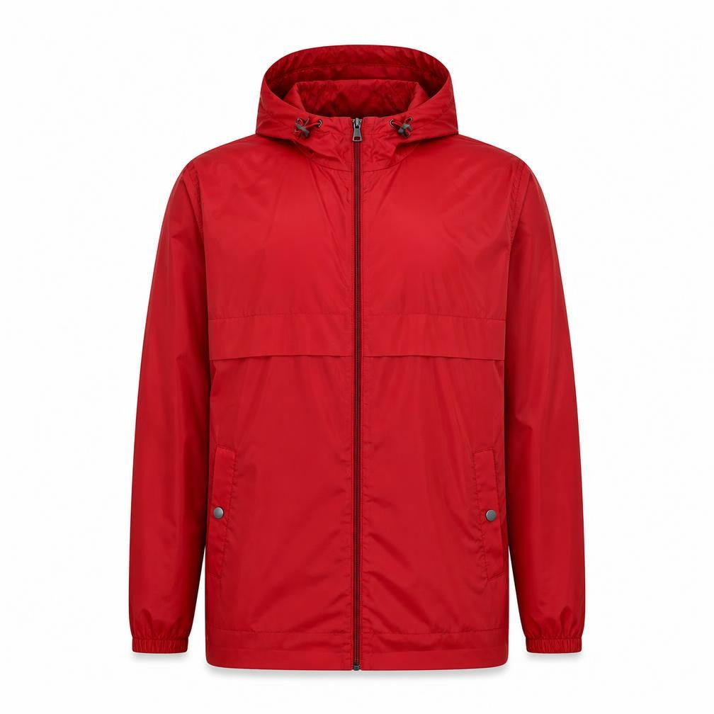 Marks & Spencer Men's Red Hooded Windbreaker Jacket L