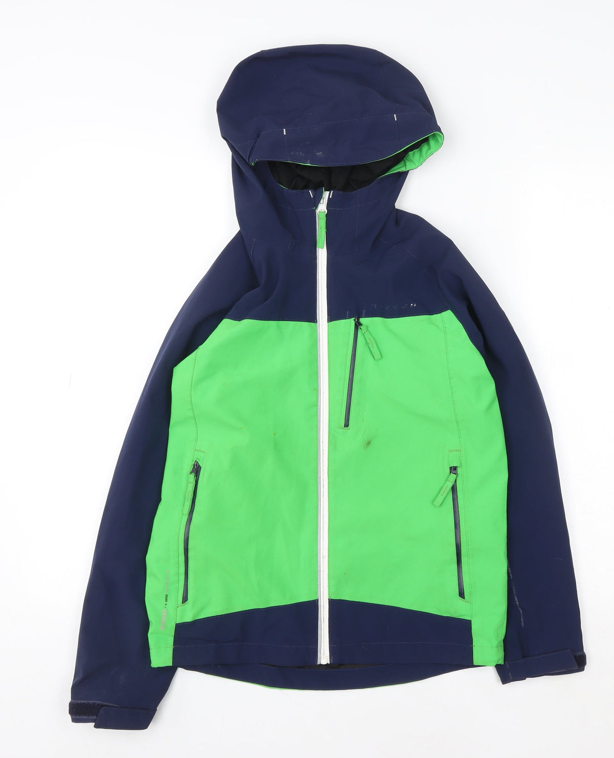 Regatta Boys Green Blue Waterproof Ski Jacket Age 11-12 Years Hooded